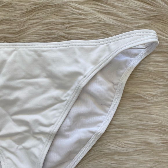 Andie x Demi Moore Swim Basic White Low Rise Cheeky Bikini Bottoms Swimsuit - Picture 3 of 8